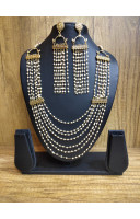 Golden Charms And Small Beads Combine Handcrafted Fancy Jewellery With Long Earring (JN21J15) Golden Charms And Small Beads Combine Handcrafted Fancy Jewellery With Long Earring (JN21J15)